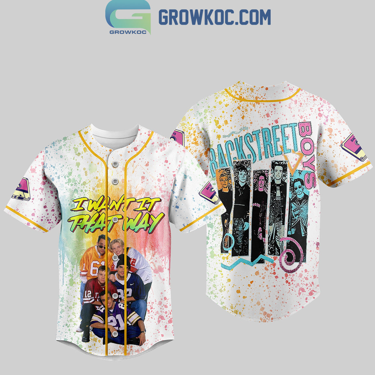 Backstreet Boys I Want It That Way Personalized Baseball Jersey baseball jersey product view 3