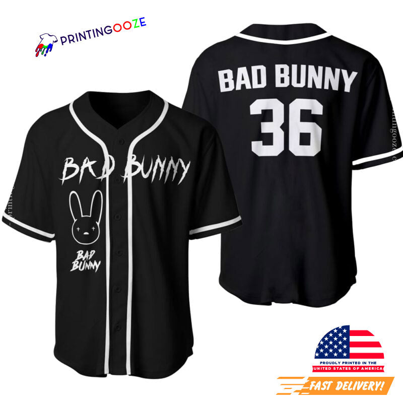 Bad Bunny Baseball Jersey baseball jersey product view 1