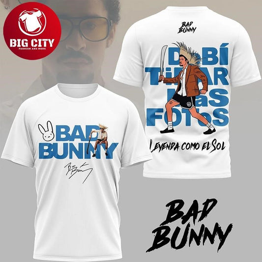 Bad Bunny Debi Tirar Mas Fotos Shirt Latin Music Fan Two Sided Shirt Unisex T-shirt, Sweatshirt, Hoodie, Long Sleeve Tee - T-Shirt, Sweatshirt, Hoodie