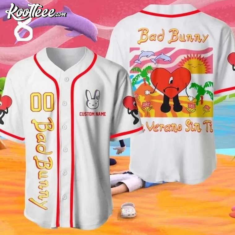 Bad Bunny Fan Gift Baseball Jersey baseball jersey product view 1