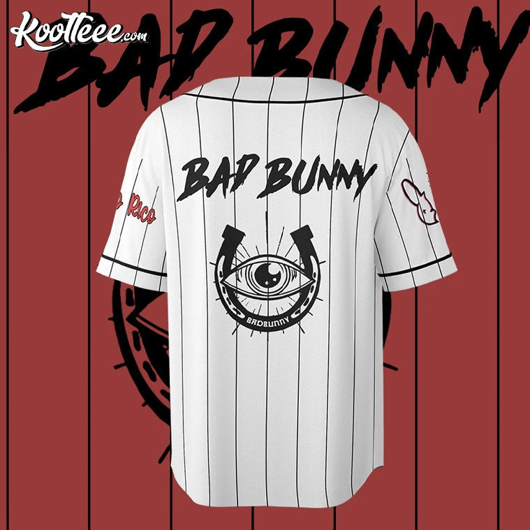 Bad Bunny Most Wanted Tour Gift For Fan Baseball Jersey baseball jersey product view 3