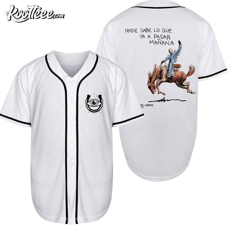 Bad Bunny Nadie Sabe Lo Que Va A Pasar Mañana Baseball Jersey baseball jersey product view 1