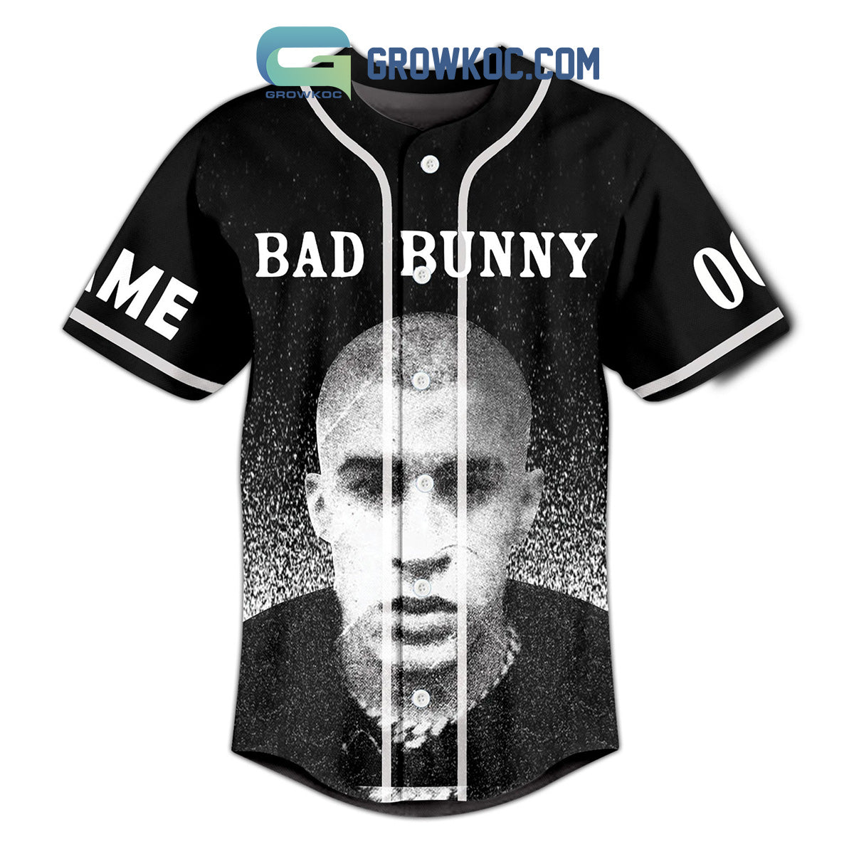 Bad Bunny The Most Wanted Tour Personalized Baseball Jersey baseball jersey product view 3