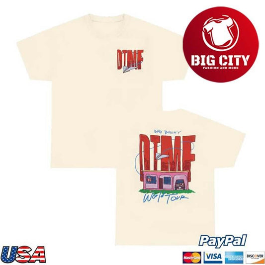 Bad Bunny World Tour Graphic Two Sided Shirt Unisex T-shirt, Sweatshirt, Hoodie, Long Sleeve Tee - T-Shirt, Sweatshirt, Hoodie