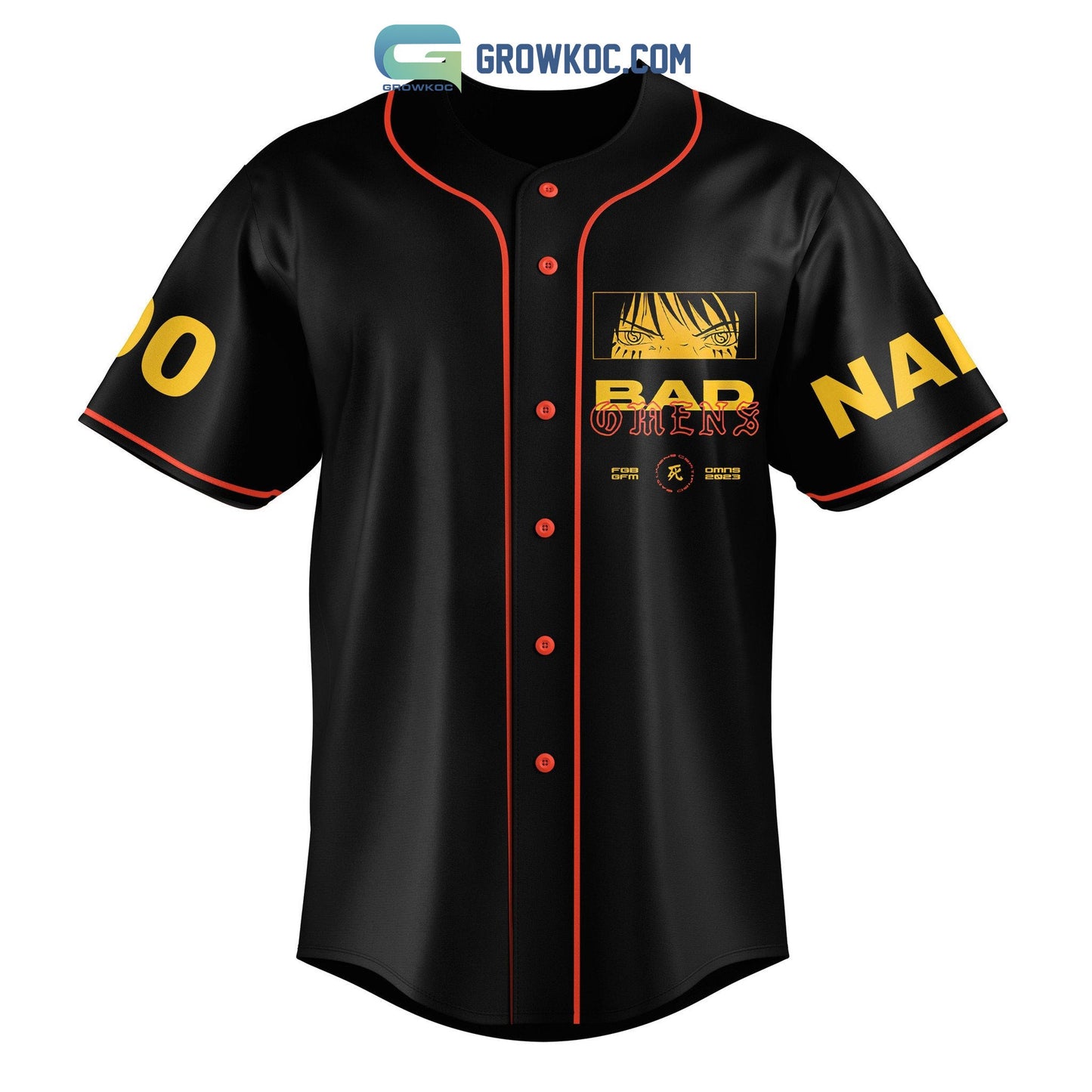 Bad Omens Concrete Forever Personalized Baseball Jersey baseball jersey product view 2