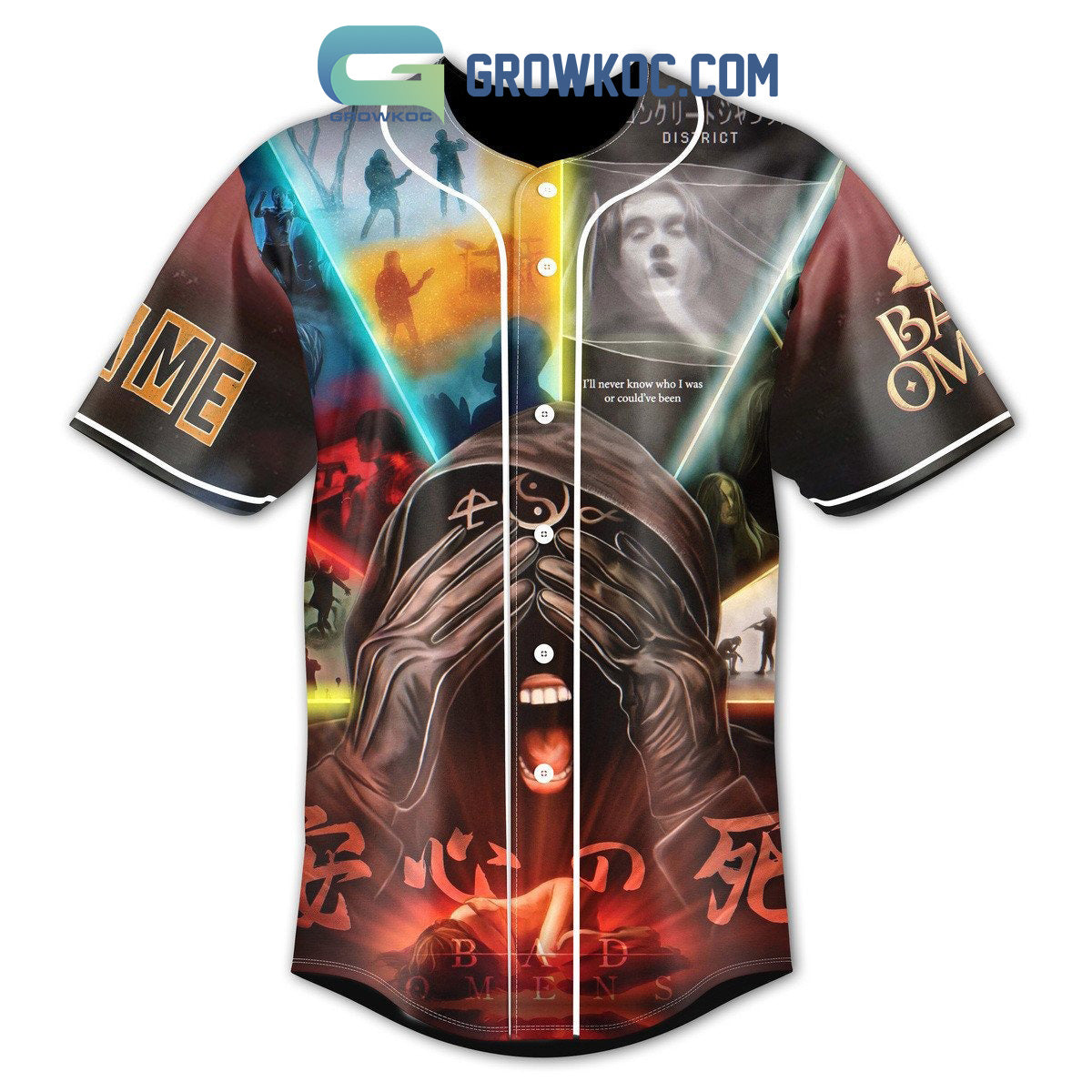 Bad Omens Finding God Before God Finds Me Personalized Baseball Jersey baseball jersey product view 2