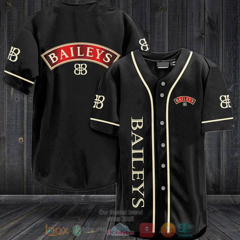 Baileys Original Irish Cream black Baseball shirt baseball jersey product view 1