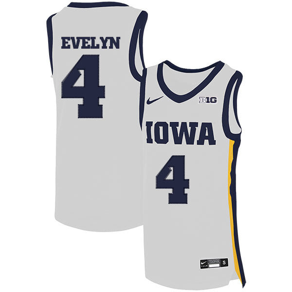 Bakari Evelyn 4 White College Football Jersey football jersey product view 1