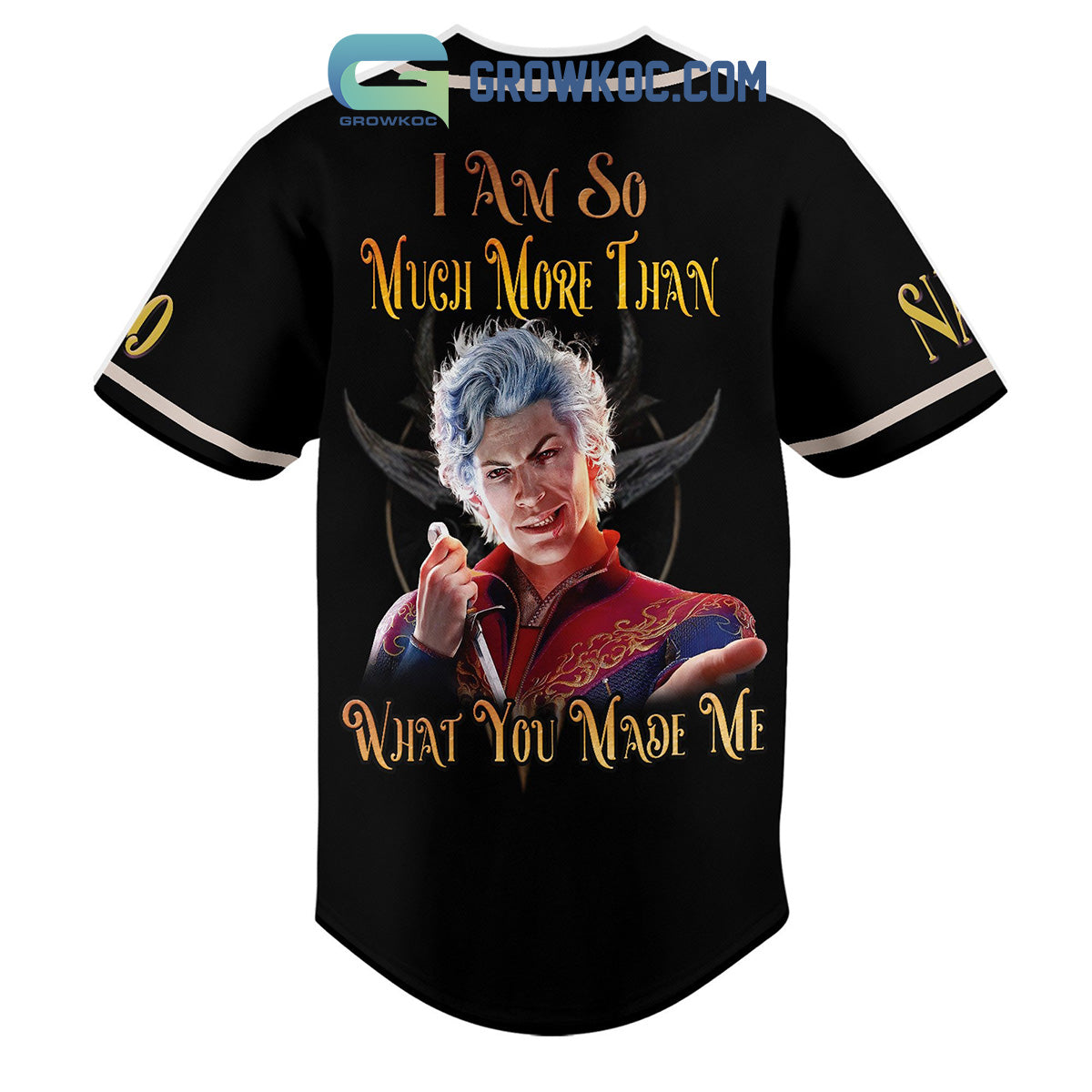 Baldur’s Gate I Am So Much More Than What You Made Me Personalized Baseball Jersey baseball jersey product view 3