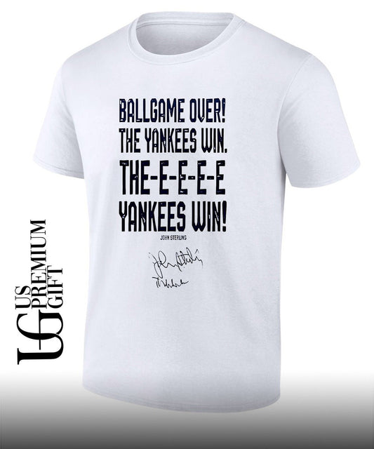 Ballgame Over The Yankees Win The Yankees Win New York Yankees Honoring John Sterling 1938-2026 signature shirt - T-Shirt, Sweatshirt, Hoodie