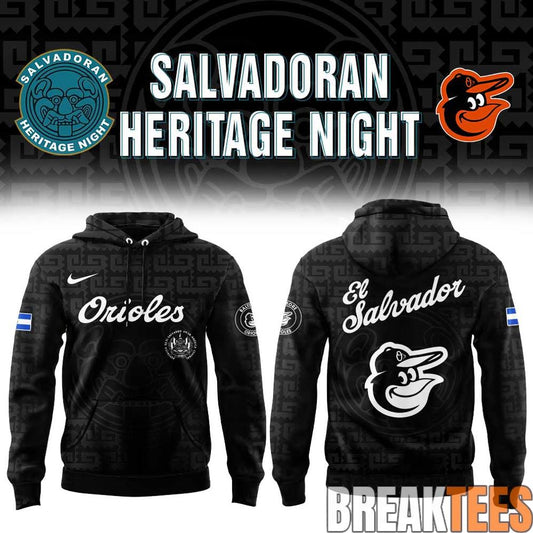 Baltimore Orioles El Salvadoran Heritage Night 2026 Hoodie Unisex T-shirt, Sweatshirt, Hoodie, Long Sleeve Tee - T-Shirt, Sweatshirt, Hoodie