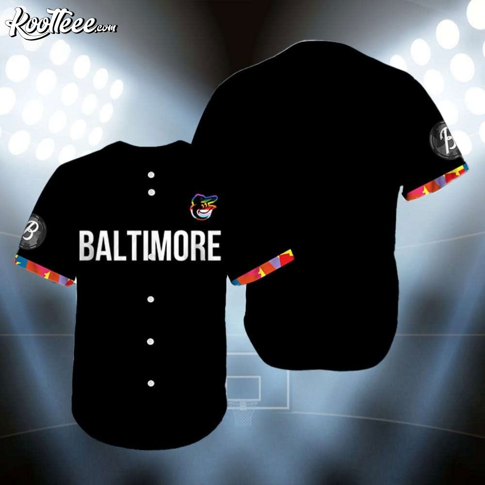 Baltimore Orioles Pride Baseball Jersey baseball jersey product view 1