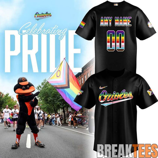 Baltimore Orioles Pride Night Jersey Custom Unisex T-shirt, Sweatshirt, Hoodie, Long Sleeve Tee - T-Shirt, Sweatshirt, Hoodie