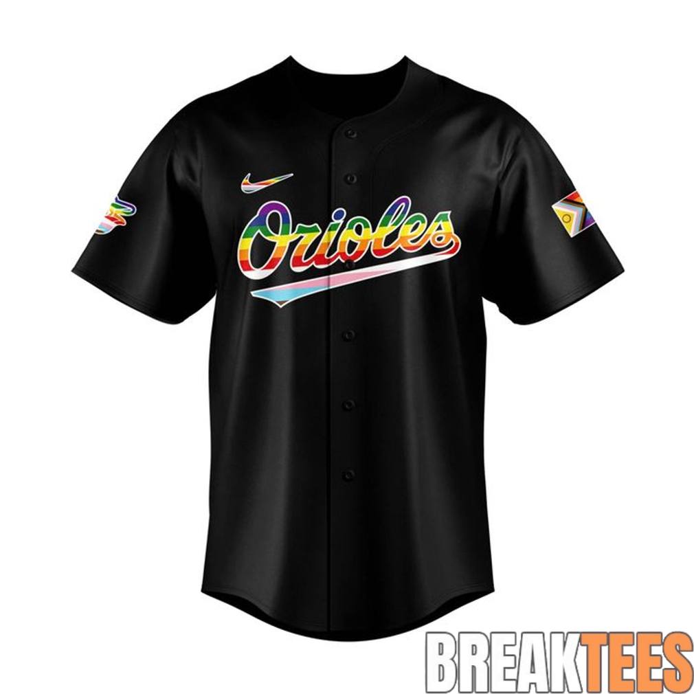 Baltimore Orioles Pride Night Jersey Custom baseball jersey product view 2