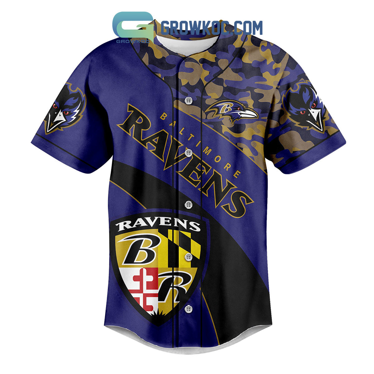 Baltimore Ravens No One Is Forsaken Baseball Jersey baseball jersey product view 3