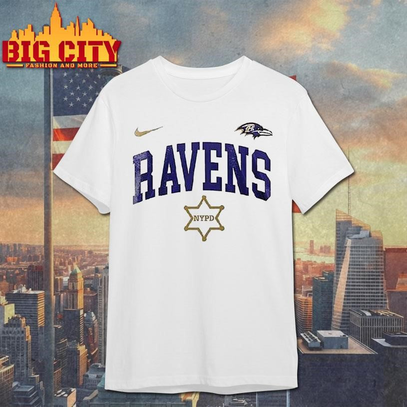 Baltimore Ravens Nypd 180th Anniversary Logo Shirt Unisex T-shirt, Sweatshirt, Hoodie, Long Sleeve Tee - T-Shirt, Sweatshirt, Hoodie