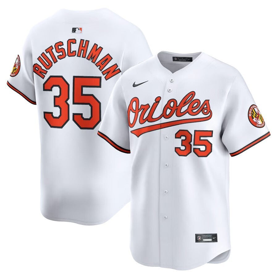 Baltimore Orioles #35 Adley Rutschman Home Limited Player Jersey - White Baseball Jersey baseball jersey product view 1