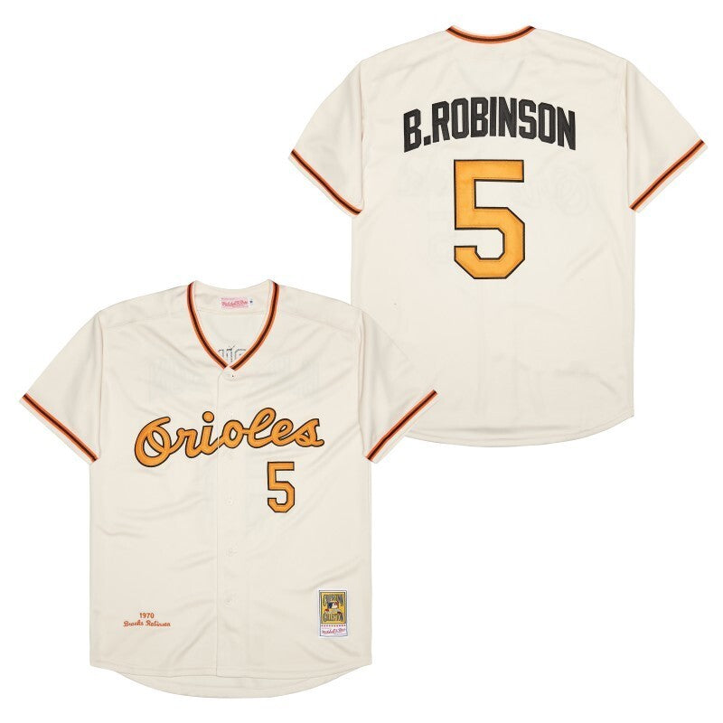 Baltimore Orioles #5 Brooks Robinson Style 3 Baseball Jersey baseball jersey product view 1