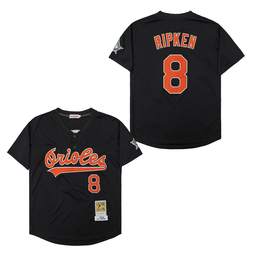 Baltimore Orioles #8 Cal Ripken Jr. Orioles 8 Black Retro Baseball Jersey baseball jersey product view 1