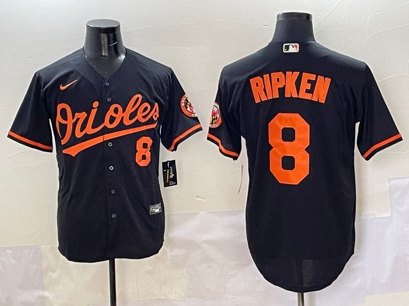 Baltimore Orioles #8 Cal Ripken Jr. Orioles Adult Style 1 Baseball Jersey baseball jersey product view 1