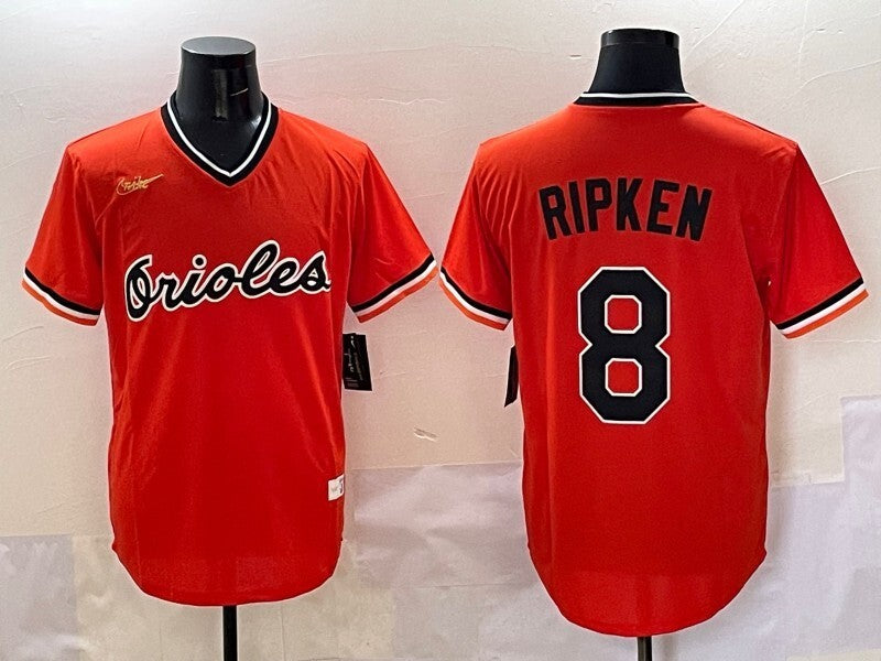 Baltimore Orioles #8 Cal Ripken Jr. Orioles Adult Style 2 Baseball Jersey baseball jersey product view 1