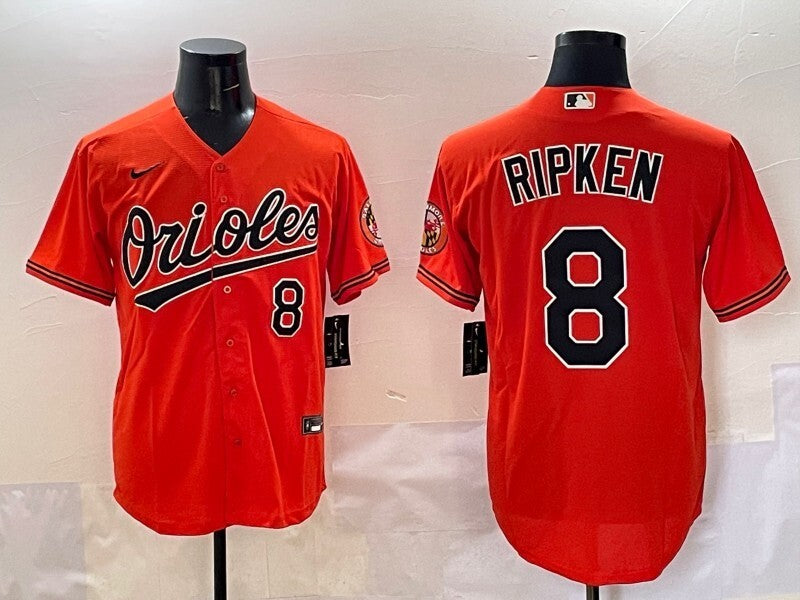 Baltimore Orioles #8 Cal Ripken Jr. Orioles Adult Style 3 Baseball Jersey baseball jersey product view 1