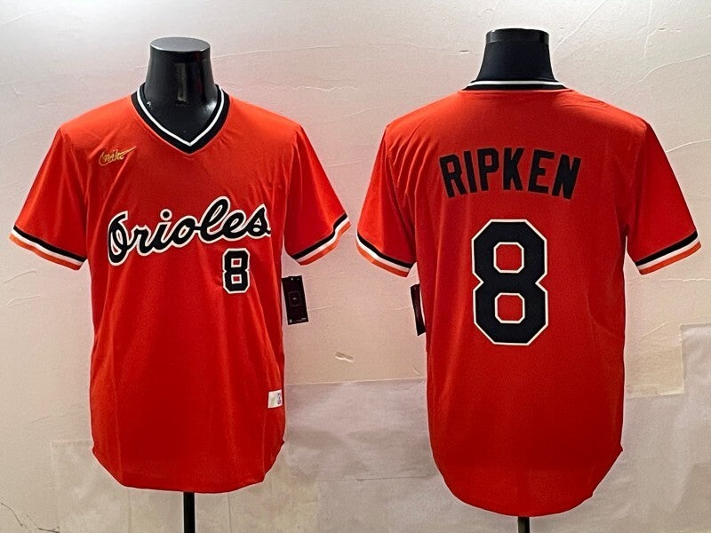 Baltimore Orioles #8 Cal Ripken Jr. Orioles Retro Adult Style 1 Baseball Jersey baseball jersey product view 1