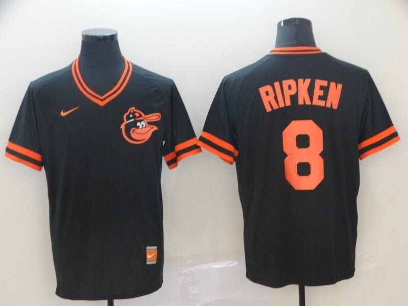 Baltimore Orioles #8 Cal Ripken Jr. Retro Adult Baseball Jersey baseball jersey product view 1