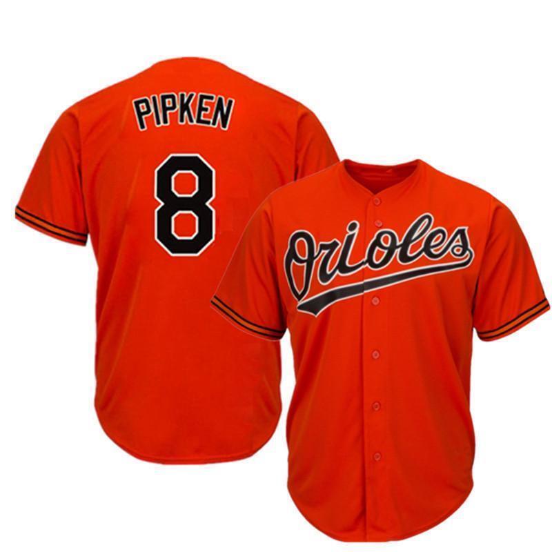 Baltimore Orioles #8 Cal Ripken Style 4 Baseball Jersey baseball jersey product view 1