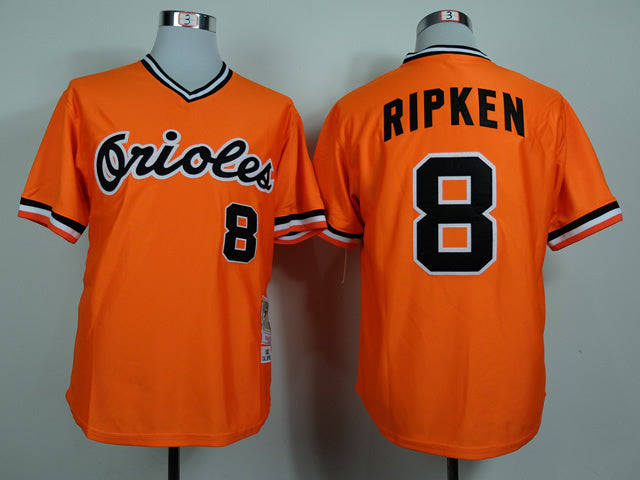 Baltimore Orioles #8 Orioles 8 Orange Retro 1982 Baseball Jersey baseball jersey product view 1