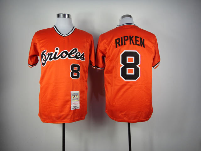 Baltimore Orioles #8 Orioles 8# Orange Retro Baseball Jersey baseball jersey product view 1