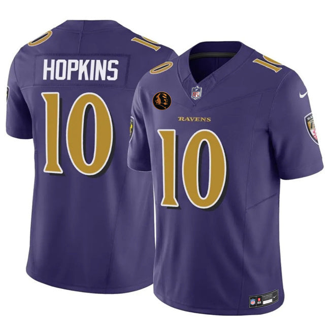 Baltimore Ravens #10 DeAndre Hopkins Purple 2025 F.U.S.E. With John Madden Football Jersey football jersey product view 1