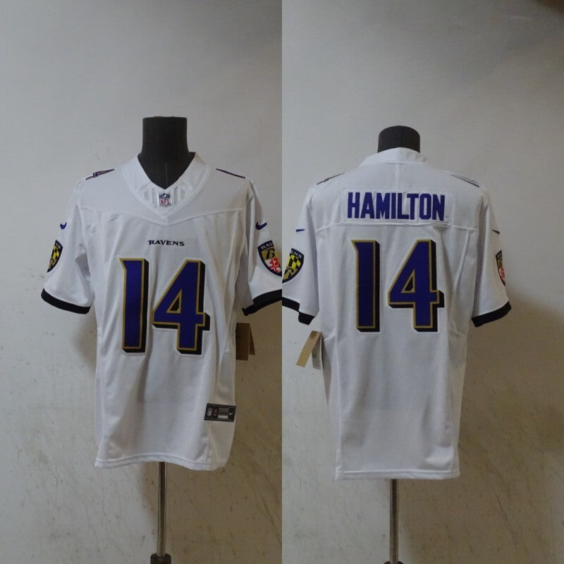 Baltimore Ravens #14 Kyle Hamilton Ravens 3 Edition Style 2 Football Jersey football jersey product view 1