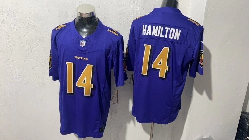 Baltimore Ravens #14 Kyle Hamilton Style 2 Football Jersey football jersey product view 1