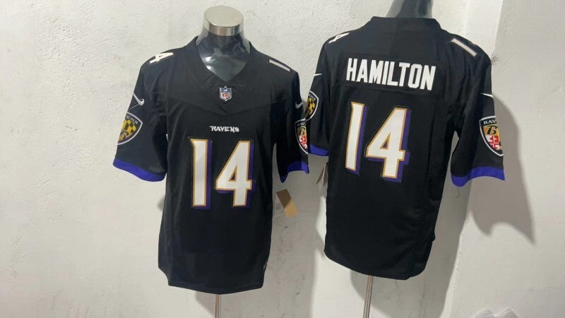 Baltimore Ravens #14 Kyle Hamilton Style 3 Football Jersey football jersey product view 1