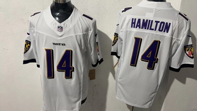 Baltimore Ravens #14 Kyle Hamilton Style 4 Football Jersey football jersey product view 1