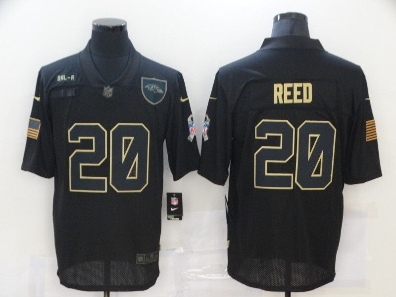 Baltimore Ravens #20 Reed 20 Salute 537 Football Jersey football jersey product view 1