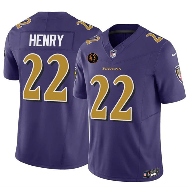 Baltimore Ravens #22 Derrick Henry Purple 2025 F.U.S.E. With John Madden Football Jersey football jersey product view 1