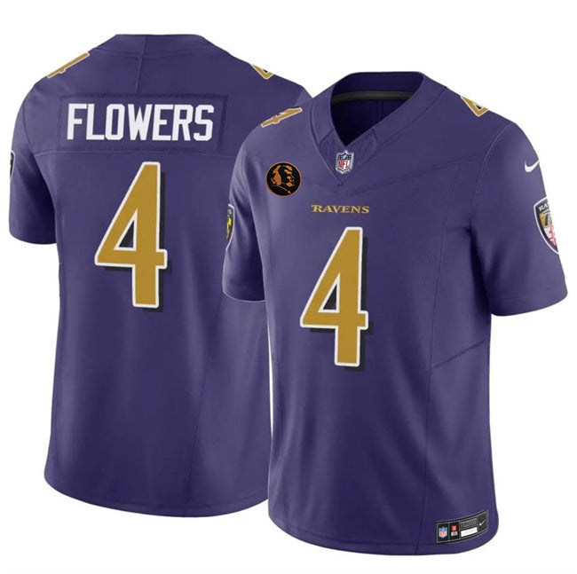 Baltimore Ravens #4 Zay Flowers Purple 2025 F.U.S.E. With John Madden Patch Limited Football Jersey football jersey product view 1