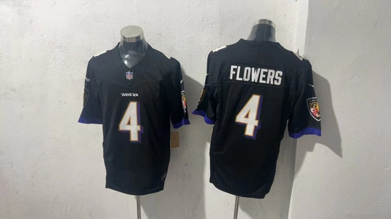 Baltimore Ravens #4 Zay Flowers Style 2 Football Jersey football jersey product view 1
