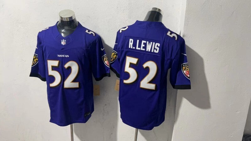 Baltimore Ravens #52 Ray Lewis Style 1 Football Jersey football jersey product view 1