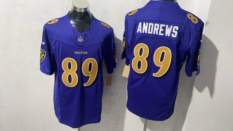 Baltimore Ravens #89 Mark Andrews Style 2 Football Jersey football jersey product view 1