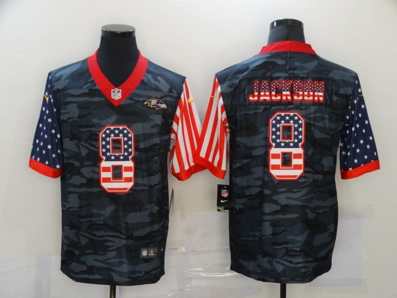 Baltimore Ravens #8 Lamar Jackson Adult 797 Football Jersey football jersey product view 1