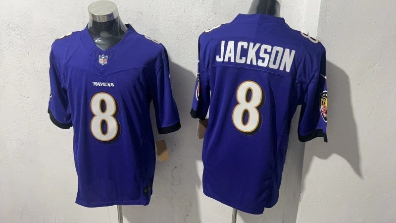 Baltimore Ravens #8 Lamar Jackson Style 4 Football Jersey football jersey product view 1