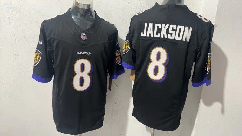 Baltimore Ravens #8 Lamar Jackson Style 6 Football Jersey football jersey product view 1