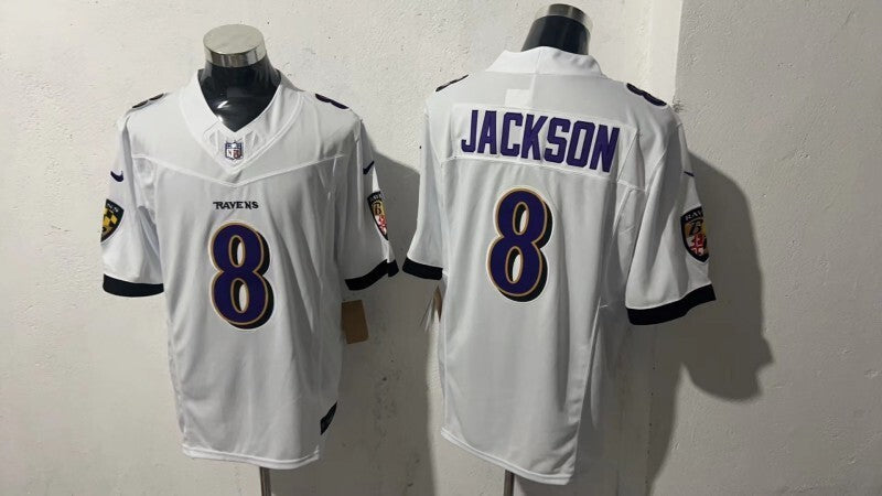 Baltimore Ravens #8 Lamar Jackson Style 7 Football Jersey football jersey product view 1
