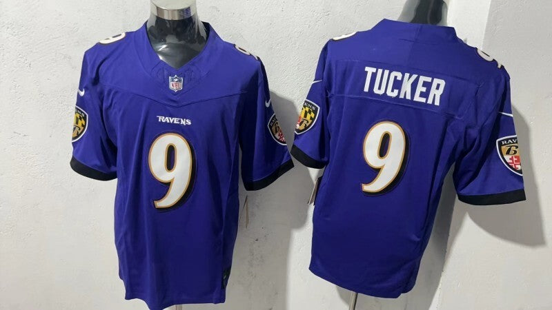 Baltimore Ravens #9 Justin Tucker Style 1 Football Jersey football jersey product view 1