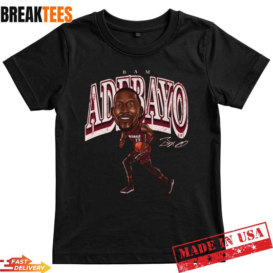 Bam Adebayo Cartoon Graphic T-Shirt  Miami Basketball Fan Tee Unisex T-shirt, Sweatshirt, Hoodie, Long Sleeve Tee - T-Shirt, Sweatshirt, Hoodie