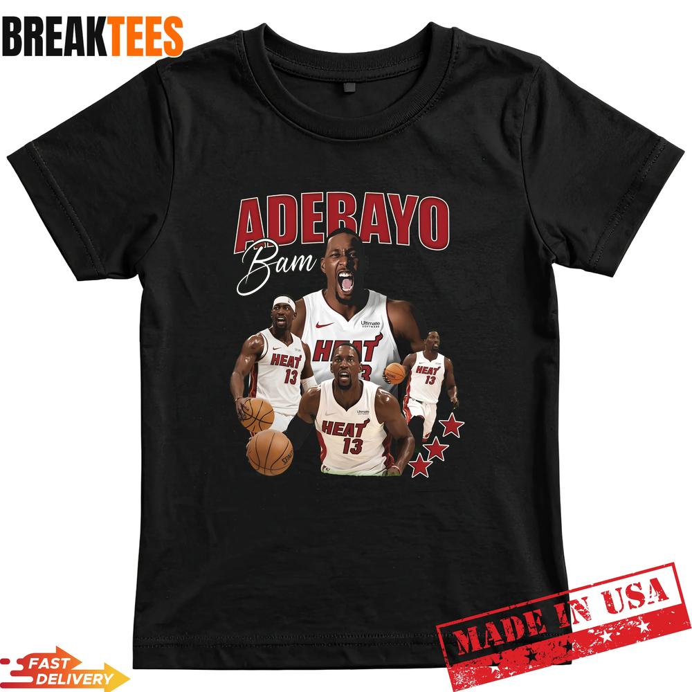 Ultimate Bam Adebayo Miami Basketball Vintage Bootleg T-Shirt Unisex T-shirt, Sweatshirt, Hoodie, Long Sleeve Tee - T-Shirt, Sweatshirt, Hoodie