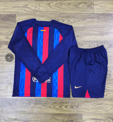 Barcelona 22-23 Long Sleeve 1 Style 1 Soccer Jersey sports jersey product view 1